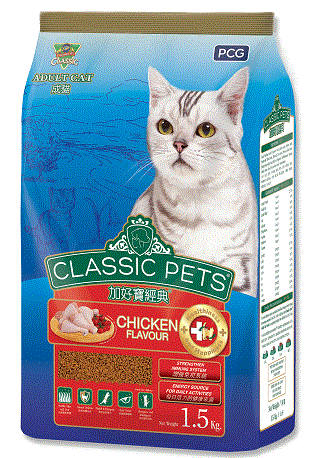 加好寶經典乾貓糧 - 雞肉口味
CLASSIC PETS DRY CAT FOOD-CHICKEN FLAVOR
