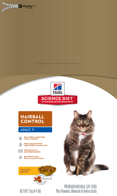 希爾思®寵物食品 7歲以上成貓 毛球控制
Science Diet Adult 7+ Hairball Control cat food