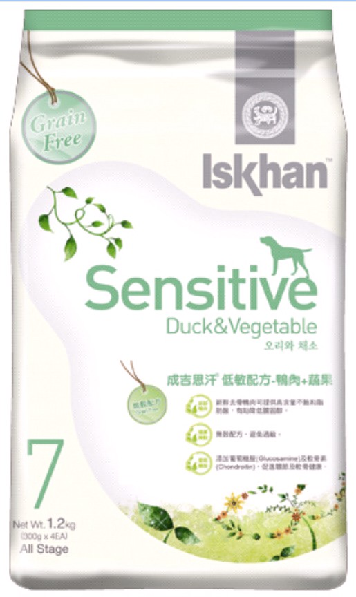 成吉思汗低敏配方-鴨肉+蔬果ISKHAN Sensitive-Duck&Vegetable