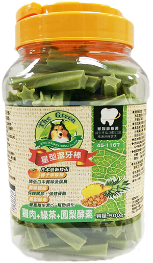 THE GREEN星型潔牙棒-雞肉+綠茶+鳳梨酵素