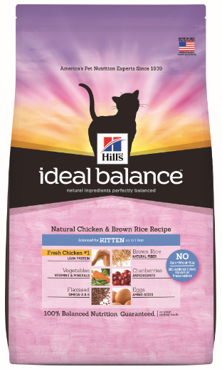 Ideal Balance™天然寵物食品-幼貓用 天然雞肉及糙米配方(型號00002294)
Ideal Balance Natural Chicken & Brown Rice Recipe Kitten