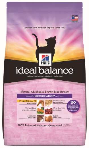Ideal Balance™天然寵物食品-熟齡貓用 天然雞肉及糙米配方(型號00002297)
Ideal Balance Natural Chicken & Brown Rice Recipe Mature Adult