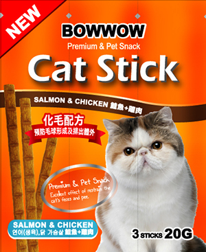 BOWWOW貓咪化毛點心-鮭魚+雞肉