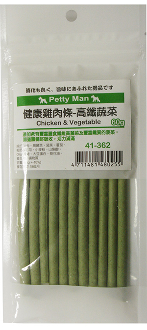 PETTY MAN健康雞肉條-高纖野菜