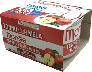 MONGE水果貓罐-鮪魚+蘋果+養生湯