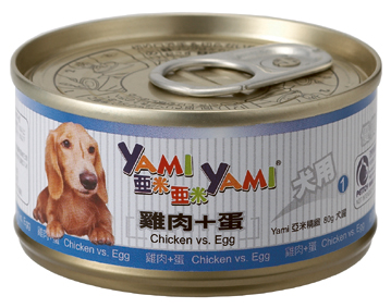 Yami亞米精緻犬罐 雞肉+蛋 80g