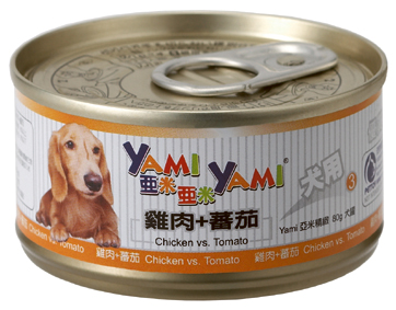 Yami亞米精緻犬罐 雞肉+番茄 80g