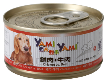 Yami亞米精緻犬罐 雞肉+牛肉 80g