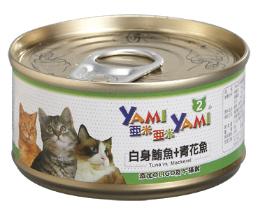Yami亞米精緻貓罐 鮪魚+青花魚 85g