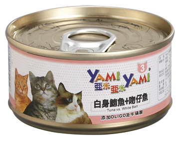 Yami亞米精緻貓罐 鮪魚+吻仔魚 85g