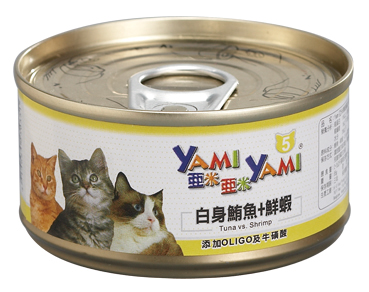 Yami亞米精緻貓罐 鮪魚+鮮蝦 85g