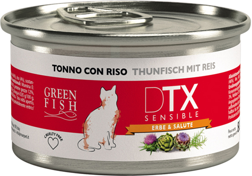 葛林菲低敏護肝主食貓罐(鮪魚+米) 80g
GREENFISH DTX SENSIBLE CAT CANNED FOOD
