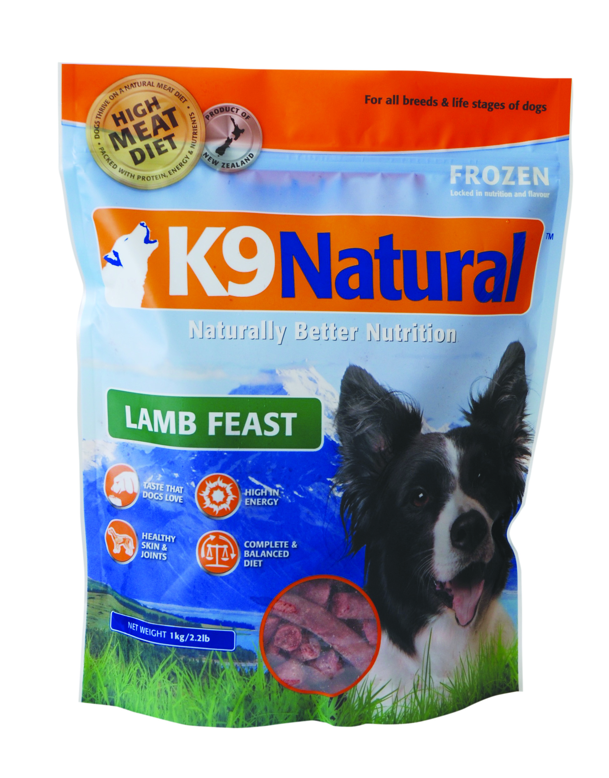 紐西蘭K9 Natural (冷凍)鮮肉生食餐 90%羊肉
K9 Natural Lamb Feast: Frozen