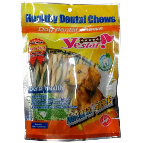 YS綜合雙色潔牙軟嚼棒S250g
Dental Chewing Straw (Brown & White) - S 250g