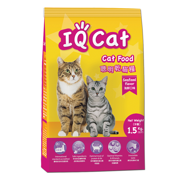 IQ CAT 聰明貓糧 - 海鮮口味成貓配方
IQ ADULT CAT FOOD SEAFOOD FLAVOR