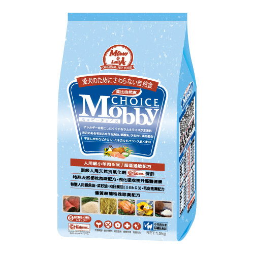 莫比自然食羊肉&米小型成犬
Mobby Choice Regular M Lamb & Rice