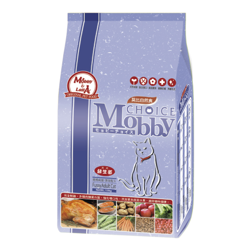 莫比自然食雞肉&米挑嘴成貓配方
Mobby Choice Fussy Adult Cat Formula