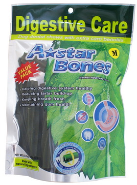 A ★star Bones空心六星棒(幫助腸胃消化)-360g-M
A★star Bones Dental Hexagram Tube Star Stick (Helping digestive system) -M
