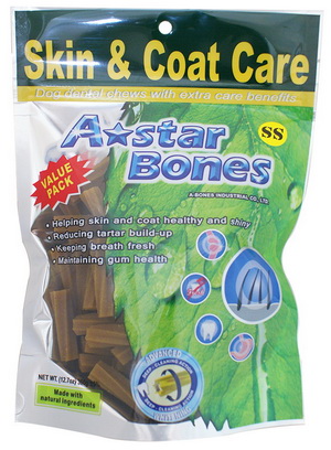 A ★star Bones空心六星棒(幫助皮膚保健及亮毛)-360g-SS
A★star Bones Dental Hexagram Tube Star Stick (Shiny coat) -SS