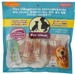 PV牛奶牛皮雞肉排骨排
Pet Treat Chicken Wrapped on Milk Flavour Rawhide Triple Stick 2.5 inch
