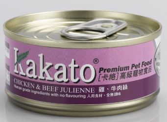Kakato卡格餐食罐(雞、牛肉絲)