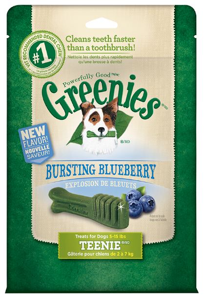 健綠潔牙骨 藍莓口味 2-7公斤專用43支裝/12oz*24
GREENIES® Blueberry Treat-Pak™-Teenie® 12 oz