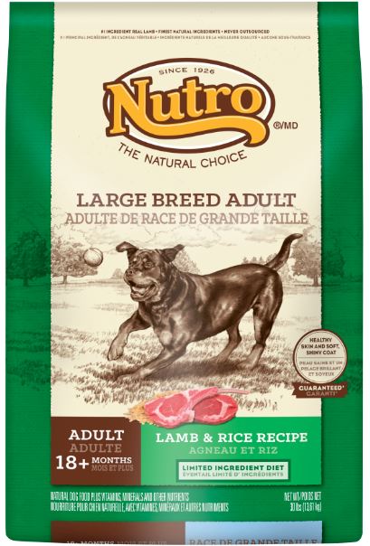 美士大型成犬配方(羊肉+米) 1*30磅NUTRO DOG LBA LM WBR 1*30 LB