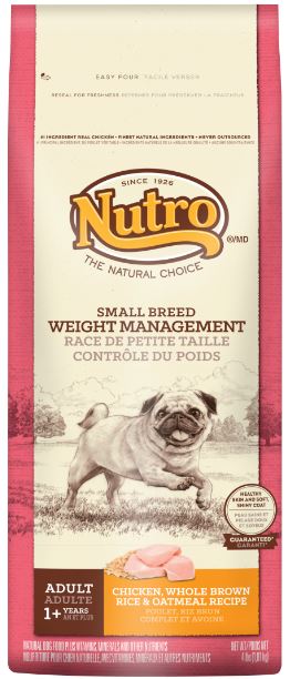 美士小型犬-體重控制配方(雞肉+糙米+燕麥)  6*4磅
NUTRO DOG SBWM CK WBR OM 6*4 LB