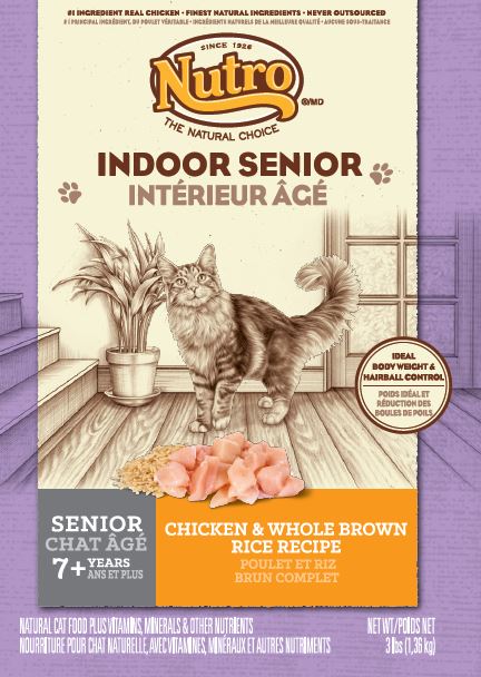 室內貓化毛配方 熟齡貓專用雞肉+糙米 3lb
NUTRO NC INDDOR SENIOR CK BR 6*3 LB