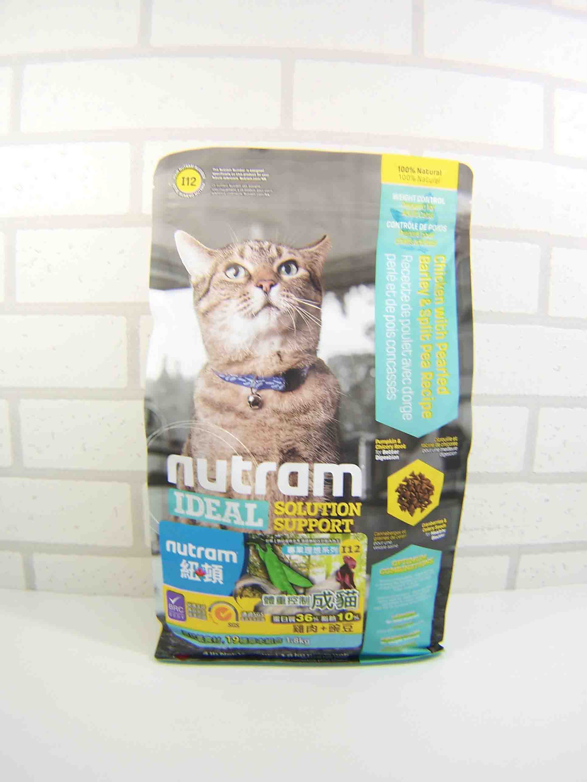 紐頓 I12體重控制貓 雞肉碗豆1.8KG 982503I12 Nutram Ideal Solution Support Weight Control Cat Food 6/1.8KG