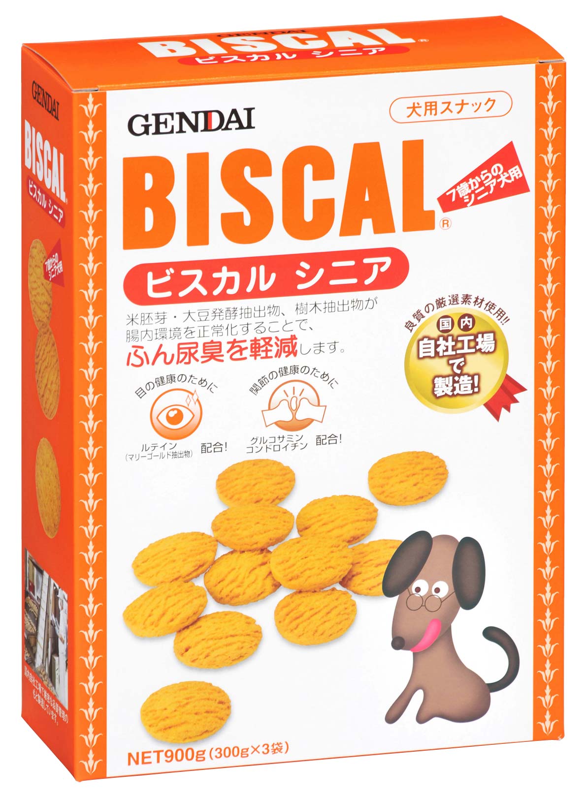 消臭餅乾300g(老犬用)02117
BISCAL Mature adult dog cookie-300g