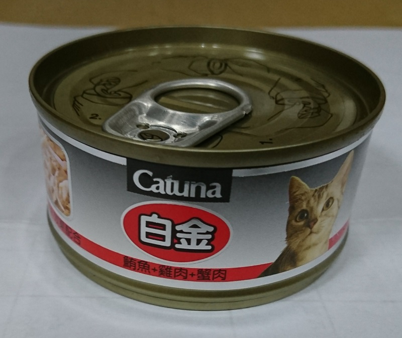 白金貓罐80克-鮪魚+雞肉+蟹肉
cat can food