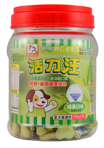 活力汪(骨型)綠茶蔬菜餅190g (H44-03)
dog cookies