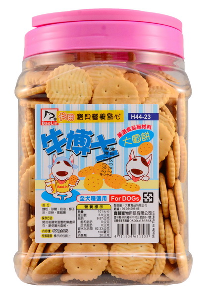 牛博士大圓餅(大)500g (H44-23)
dog cookies