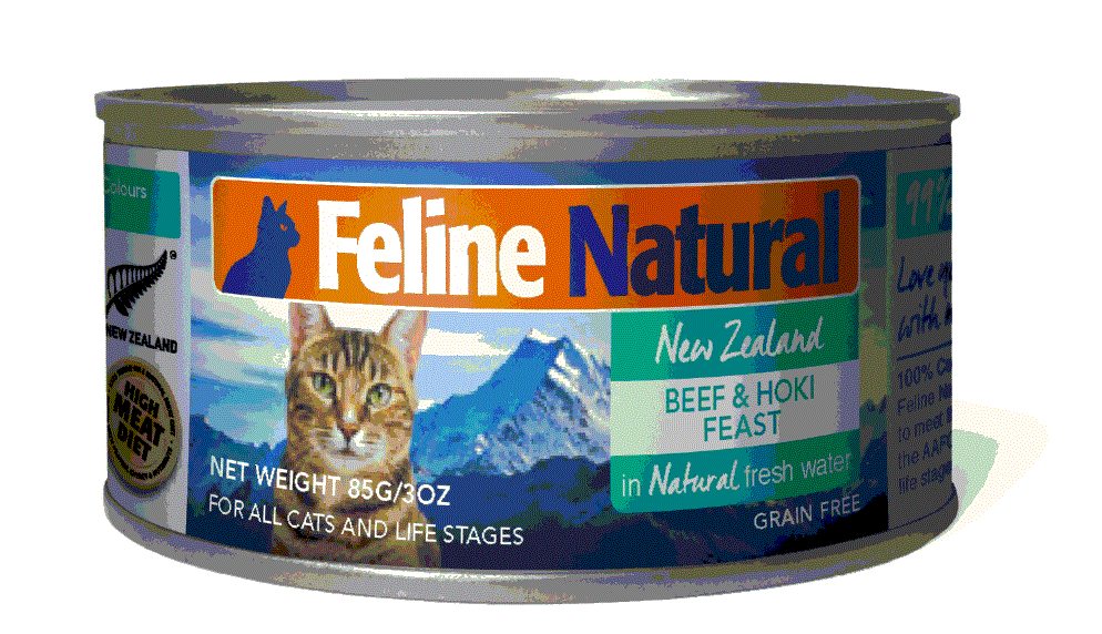 紐西蘭K9 Feline Natural 鮮燉生肉主食罐-無穀牛+鱈魚
Beef and Hoki Feast Can