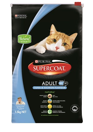 斯博康鮭魚鮪魚風味毛髮潤澤配方
SUPERCOAT ADULT Cat Tuna+Smn
