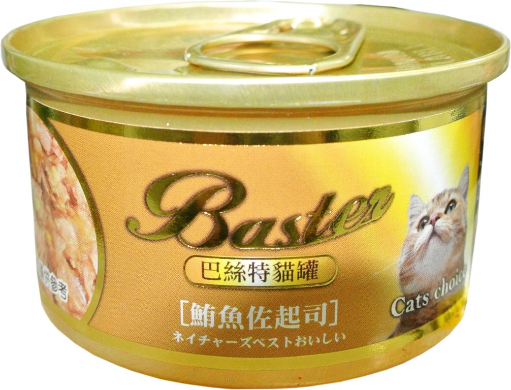 巴絲特貓罐-1號罐鮪魚佐起司(80g)
