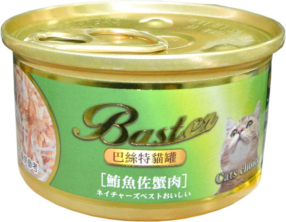 巴絲特貓罐-5號罐鮪魚佐蟹肉(80g)
