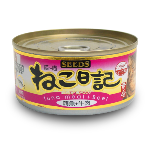 黃金喵喵日記營養綜合餐罐(鮪魚+牛肉)
MIAO MIAO DAILY(Tuna meat+Beef)