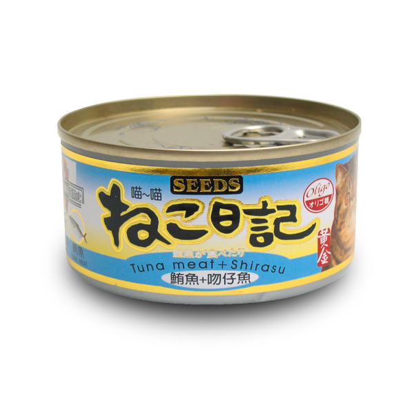 黃金喵喵日記營養綜合餐罐(鮪魚+吻仔魚)
MIAO MIAO DAILY(Tuna meat+Shrimp)