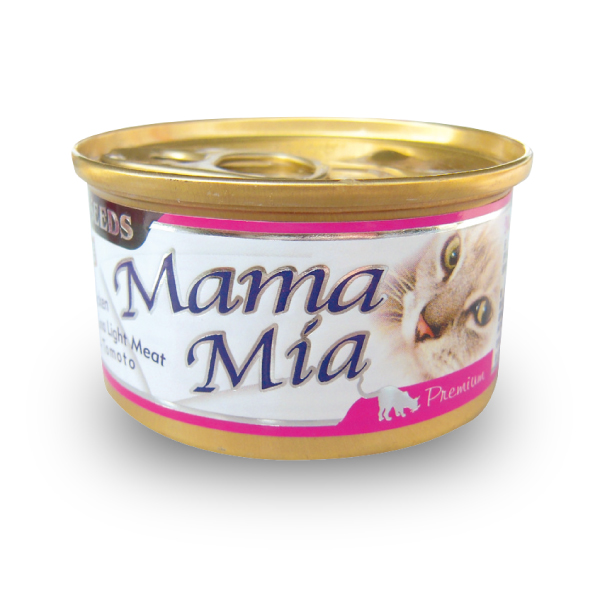 MamaMia貓餐罐(雞肉+白身鮪魚+番茄)
MamaMia(Chicken+Tuna Light Meat+Tomato)