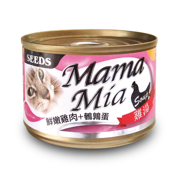 MamaMia機能愛貓雞湯餐罐(鮮嫩雞肉+鵪鶉蛋)
MamaMia(Chicken+Quail Eggs)