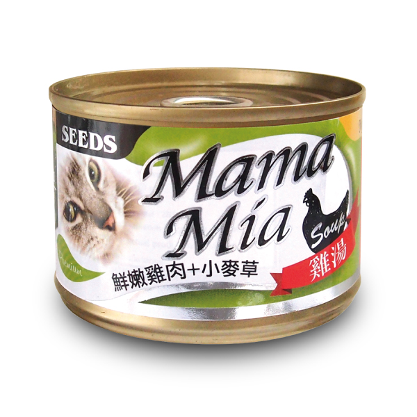 MamaMia機能愛貓雞湯餐罐(鮮嫩雞肉+小麥草)
MamaMia(Chicken+Wheatgrass)