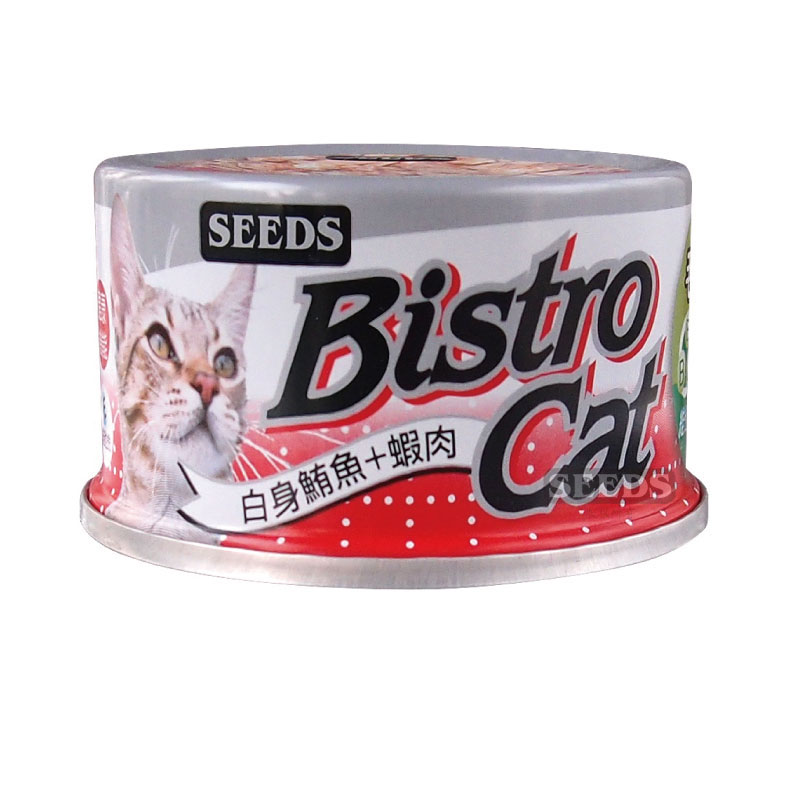 Bistro Cat特級銀貓健康餐罐(白身鮪魚+蝦肉)
Bistro Cat(Tuna Light Meat+Shrimp)