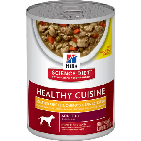 希爾思™寵物食品 健康美饌 成犬 香烤雞肉燉胡蘿蔔及菠菜(型號00010450)
Science Diet Adult Healthy Cuisine Roasted Chicken, Carrots & Spinach Stew -Canned