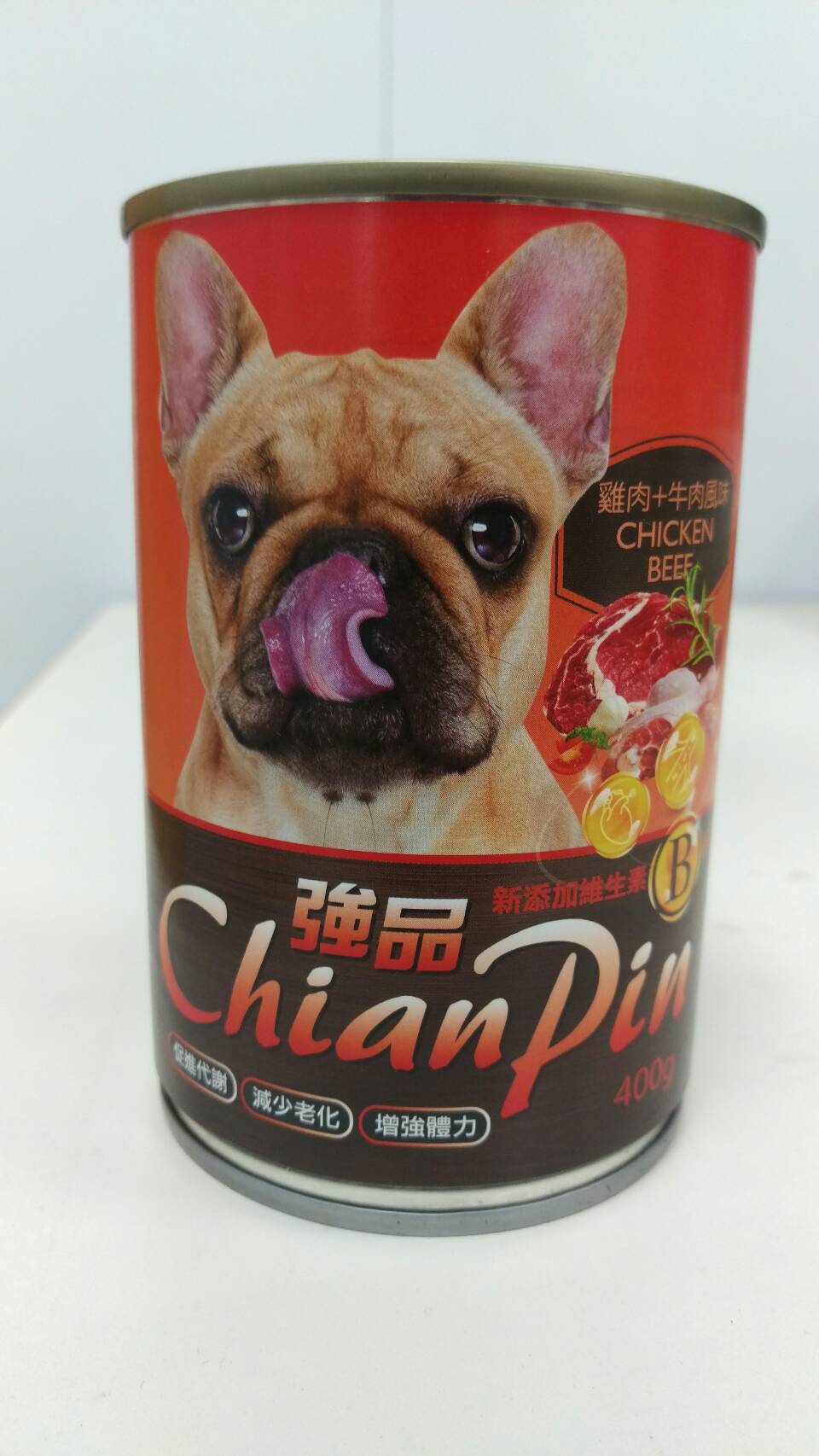 強品犬罐-雞肉+牛肉風味
Chian Pin dog can- chicken+beef