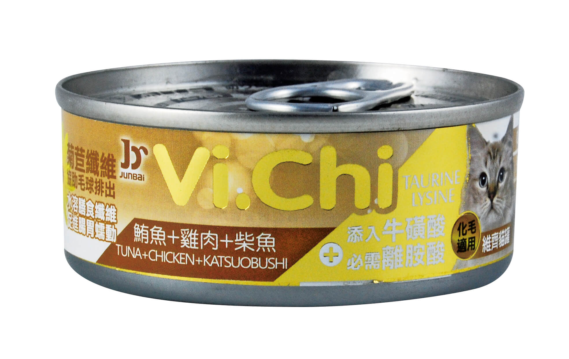 維齊貓罐-鮪魚+雞肉+柴魚
Vi.Chi cat can-tuna+chicken+katsuobusi