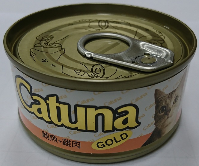 開心金罐貓罐80克-鮪魚+雞肉
canned cat food