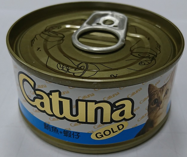 開心金罐貓罐80克-鮪魚+蝦仔
canned cat food