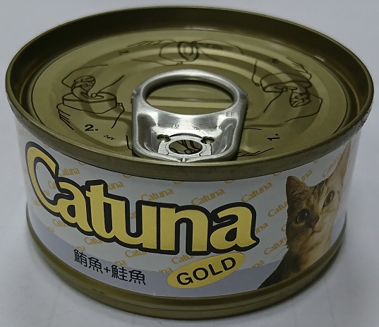 開心金罐貓罐80克-鮪魚+鮭魚
canned cat food